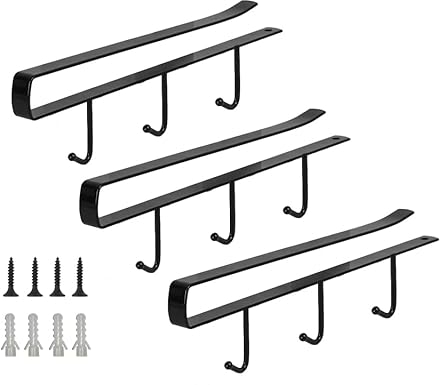 XKQYX 3 Stück Organizer Schrankeinsatz Haken, Tassenhalter Schrank ohne Bohren, Mutifunctional Aufbewahrungshaken Küchenhaken für Küchenutensilien Gürtel Krawatten Becher Tassen Aufhänger