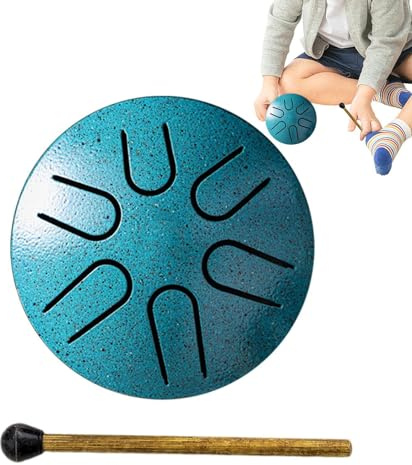 Zungentrommel – Stahltrommel für Kinder, 6 Noten, Handpan-Trommel | 7 | 6 cm wetterbeständige Regenstahltrommel für Anfänger, bunte frühkindliche Bildung, Zungentrommel für Musik, , Erwachse
