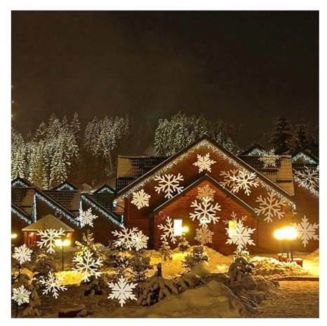 Projector Light,Halloween Holographic Projector Solar Christmas Snowflake Disco Light IP65 Outdoor Moving Snowfall Projector Lamp For New Year Party Wedding Decor for Halloween Xmas Holiday Landscape