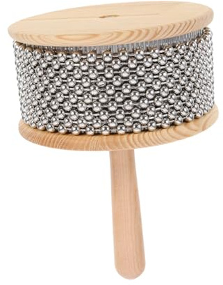 UPKOCH Cabasa in Metallo Giocattolo Percussione Cognitivo Musicale Creativo Strumentale Manico in Legno