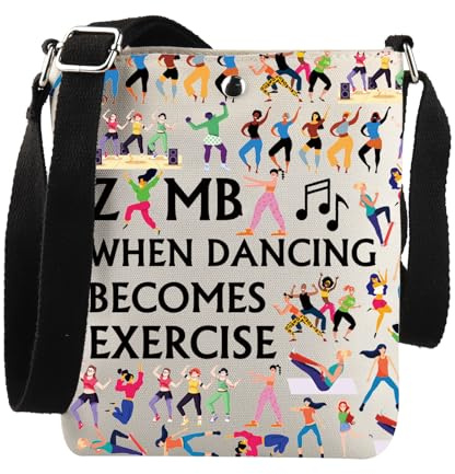 Zumba Dance Gift Zumba When Dancing Becomes Exercise Crossbody Bag Zumba Lover Gift (Zumba When C Bag)
