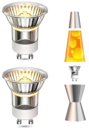 Lamptobe 2er Pack Lavalampe Glühbirne 35W, Mini MR11 GU10 Lavalampen Ersatz 360lm dimmbare Reflektorlampe für Lavalampe Warmweiß 2800K GU10 Kerzenwärmerlampe