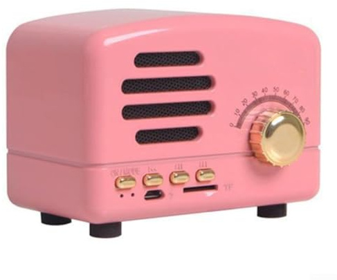 Hasaller Retro-Lautsprecher, Blauzahn-Lautsprecher, Mini-Radio, Vintage-Lautsprecher, tragbar, kleiner Lautsprecher, Holz, tragbarer Lautsprecher, kabellos, Blauzahn-Lautsprecher, unterstützt USB