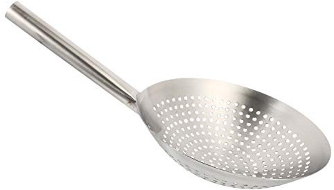 QXSJEDYCH Cuchara for fideos Cuchara for espumadera de acero inoxidable Colador ranurado Cucharón Filtro de aceite de alambre de malla fina Cuchara for colador de mandarina for cocina Colador de araña