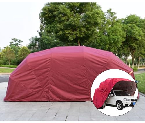 Carport Hydraulique Carport Semi-Automatique Protection Solaire Pluie Tente Extérieur Garage Voiture Couverture Pliable Mobile Télescopique pour Voitures