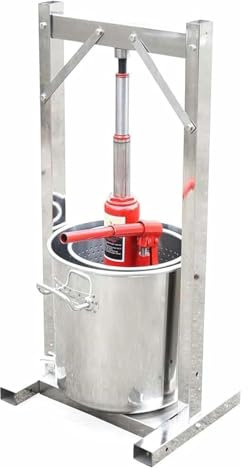 JIURUOZ Pressoir à Fruits Manuel, Presse à Fruits, Presse-Fruits 12 l/3,17 gallons, 22 l/5,8 gallons, 36 l/9,5 gallons, for la Fabrication de jus de vin(22L)