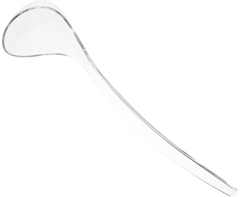 CIYODO Cuillère à Soupe Plastique Transparente Résistante Aux Chocs Louche à Long Manche Ergonomique Réutilisable pour Sauces et Service de Buffet
