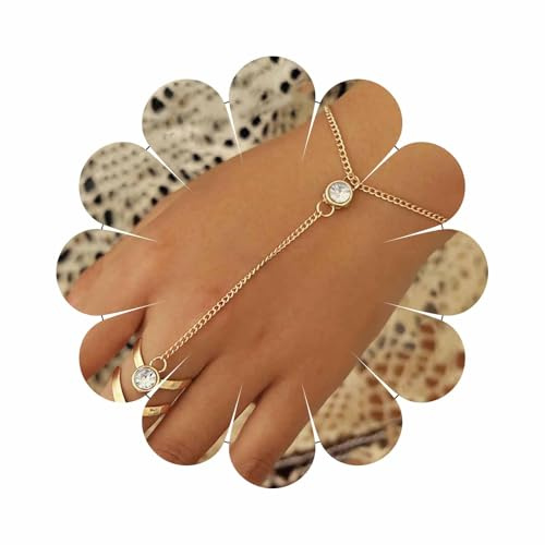 Enautoabs Punk Pfeil Armband Ring Gold Hohl Pfeil Offen Ring Strass Geometrische Ringe Einstellbar Statement Ringe Halloween Schmuck Für Frauen