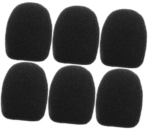 Zerodeko 6piezas Paravientos para Micrófono de Solapa Espuma de Protección para Micrófonos Pequeños para Vlogs y Presentaciones