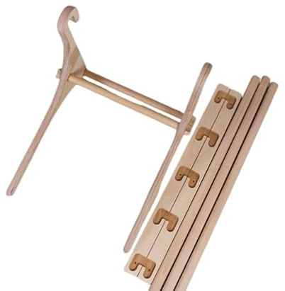 Bear On Bar - Ensemble complet d'outils d'entraînement en bois résistants : barre stable pour les dips et barre de traction jusqu'à 117 cm - 5 niveaux de réglage en hauteur pour le cadre de porte