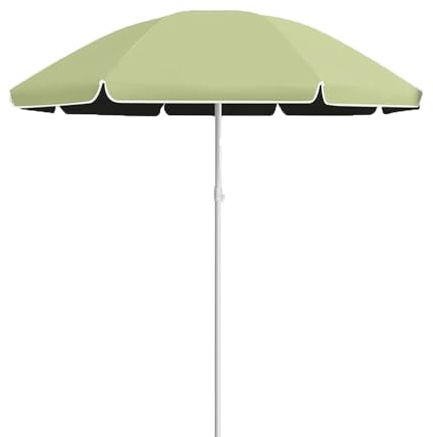 VUBYSG Lightweight Outdoor Table Umbrella - 6' to 8.5' Height Adjustable Beach & Patio Market Umbrella Portable Garden Parasol for Sun Protection & Shade,Green-7ft/2.,Green-7ft/2.2m
