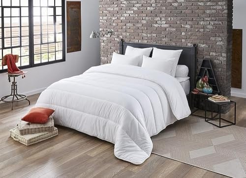 DODO - Couette Tempérée Niagara 220x240 cm - Convient 1-2 Personnes - Anti-Acariens, Douce, Confortable - Tissu 100%Coton - Garnissage 100%Polyester Fibre Creuse Siliconée - Lavable en Machine à 40°C