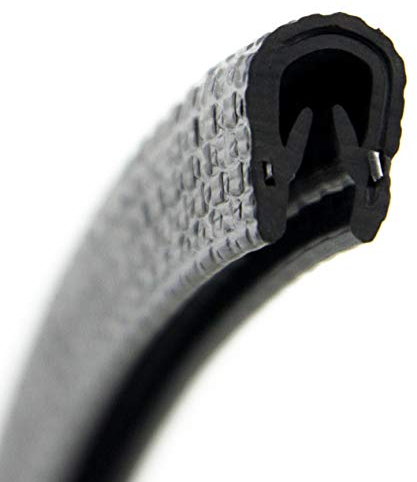 KS-S2-4S Kantenschutzprofil von SMI-Kantenschutzprofi - Klemmbereich 2-4 mm - PVC Gummi Klemmprofil mit Stahleinlage - Kantenschutz - Schwarz - einfache Montage, selbstklemmend ohne Kleber(3 m)