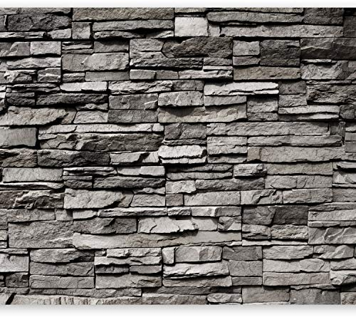 murando Fototapete selbstklebend Steinwand 392x280cm Foto Tapete Tapetenfolie Möbelfolie Wandverkleidung Wandtapete MotivtapetenSchlafzimmer 3d Effekt Steintapete Steine Mauer Steinoptik 3D