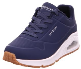 Skechers Women's Uno Stand On Air Trainers, Navy Durabuck Mesh, 6 UK