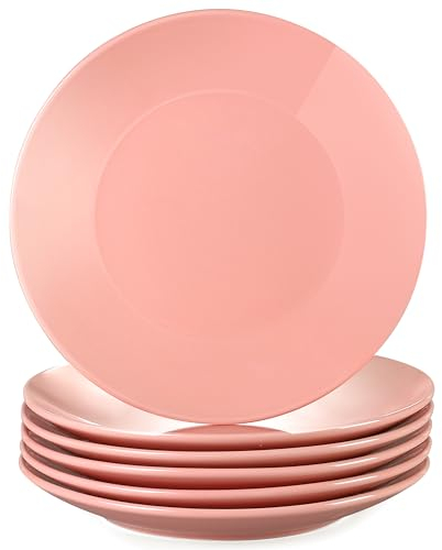 LOVECASA, Serie Sweet, Dessertteller aus Porzellan, 6-teilig, 21 cm, Pure Farbe