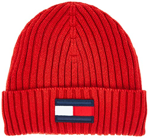 Tommy Hilfiger Unisex Kinder Gestrickte Mütze Fleece Big Flag Beanie Au0au01585