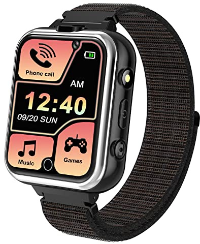 PTHTECHUS Enfants Smartwatch - Enfant SOS Lecteur de Musique Montres Appareil Photo Numérique Téléphone Mobile Montre Cadeau Enfants pour Filles Garçons