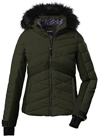 killtec Damen Skijacke/Jacke in Daunenoptik mit abzippbarer Kapuze und Schneefang KSW 210 WMN SKI QLTD JCKT, schwarz, 36, 38662-000