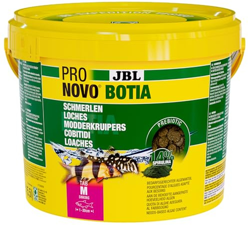 JBL PRONOVO BOTIA TAB, Hauptfutter für Schmerlen von 1-20 cm, Fischfutter-Tabletten, Größe M, 5,5 l