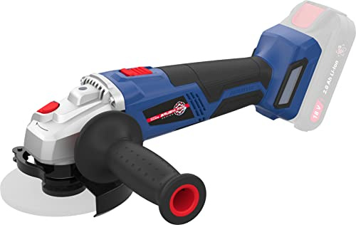 Güde Akku Winkelschleifer WS 18-0 BL (Easy-Energy-Exchange, Brushless Series, Lithium Ionen, 18 V, 125 mm Scheibendurchmesser, Zusatzhandgriff, ohne Trennscheibe, ohne Akku und Ladegerät)