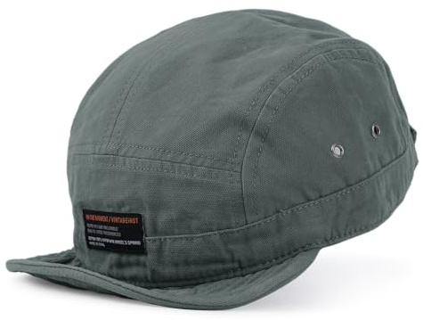 Clakllie Gorra suave, visera corta, 5 paneles, gorra de béisbol, gorra ajustable, gorras para hombre y mujer, de algodón, gorra de camionero vintage, DY09-gris, Talla única
