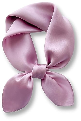 PoeticEHome Foulard in 100% Seta di Gelso Pura - Sciarpa Quadrata Donna a Tinta Unita per Collo e Testa con Confezione Regalo - 68x68 cm​