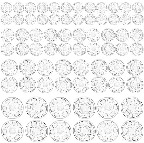 100 Sets Snap Buttons,Plastic Snap Fasteners,Plastic Press Studs,Press Studs Snap Fasteners,for DIY Clothes,Craft Supplies,7mm,12mm,15mm,20mm
