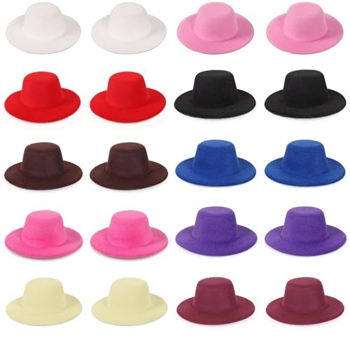 Niuhong 20 Pcs Mini Cappelli Formali Cappello Cilindro Decorazioni festive
