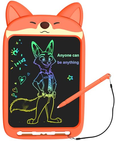 CHAFEGY LCD Writing Tablet 10 Inch, Doodle Board Toy, Cute Fox Drawing Pad for Kids Ages 3-8 - Educational Gift for Christmas & Birthday (Fox)