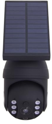 Xanlite Projecteur caméra factice solaire noir LED avec détecteur de mouvement, 250 lumens, 5000 K, Blanc froid