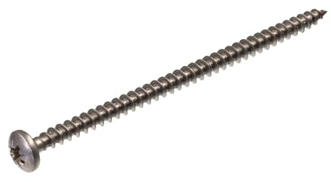 SECCARO Tornillo de cabeza semicircular para aglomerado (5 x 90 mm, acero inoxidable, V2A, VA A2, rosca completa, Phillips, PZ, 100 unidades)