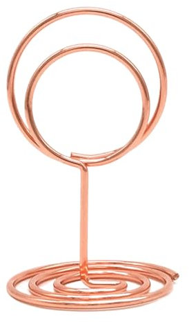 wueiooskj 20 Stück/Set dekorativer Tischnummernhalter für Veranstaltungen und Versammlungen. Tischkartenhalter ist aus galvanisiertem Eisendraht, Roségold