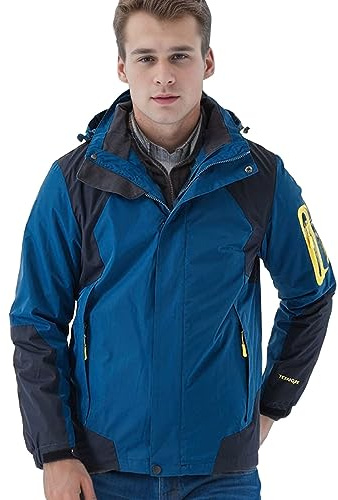 Generisch Fahrradjacke Herren Regenmantel Für Outdoor Camping Regen Jacke Mit Kapuze Wasserdicht Leichte Jacke Und Reißverschlusstaschen Wandern Wasserdichte Rain Jacket Mit Etui Anorak Für Freizeit