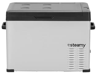 Steamy-E Single Zone 40, Elektrische Kompressor-Kühlbox, 36 Liter, Silber