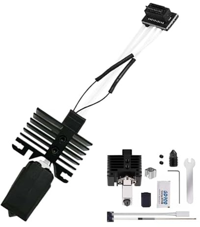 Hotend für Bambu Lab P1P P1S Hochtemperatur Extruder Hotend für Bambu Lab P1P P1S 3D Drucker Mit Silikon Socke Und 0,4mm GehäRtetem Stahl Düse
