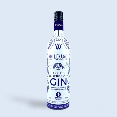 Wildfjac Apple & Elderberry Gin | 70cl | 37.5% abv | Frugalpac 100% Eco friendly Sustainable Bottle