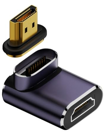 CY Adapter, 90 Grad nach unten abgewinkelt, vertikal, magnetisch, 8K Typ-A HDMI 2.1, Stecker auf Buchse, gerader Videoadapter für Laptop, HDTV