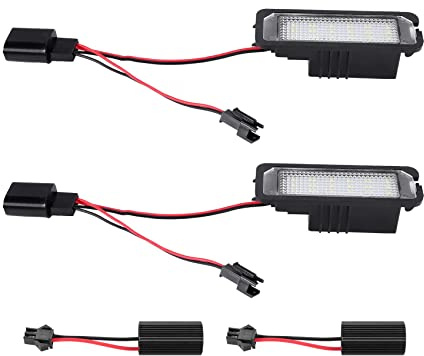 Solimery 2 Piezas 12V Led Lámparas Luz De Matrícula De Número para Golf 4 5 6 7 Luces De Matrícula De Coche Accesorios Exteriores