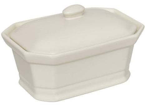 5five - sopera de foie gras de cerámica blanca