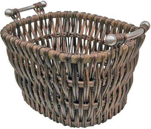 Vintage Decor Large Wicker & Sisal Oval Log Basket with Handles Fireside Log Carrying Basket Medium Brown 64cm W x 50cm D x 32cm H Very Strongly Made,Solid Base,Hand Woven Looks Elegant by Fireplace
