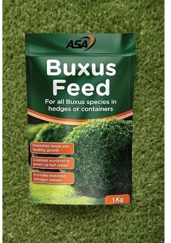 ASA® Vitax Buxus Feed Food Fertiliser For All Species Hedges or Containers 1kg Box Plant Topiary Feed for Buxus Plants to Promote Healthy Growth