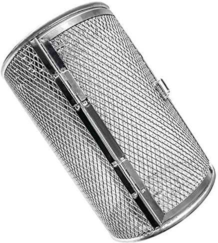 CLISPEED Panier à Rôtir en Acier Inoxydable Porte Design et Support Pivotant, Panier Grill Four Pratique pour Barbecue et Cuisson de Noix