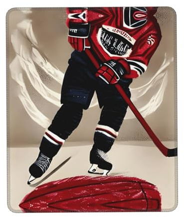 Grand tapis de souris de hockey sportif imprimé tapis de souris lavable pour ordinateur portable ou ordinateur de bureau