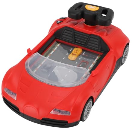 ZASCHMOY Volante Musical de Juguete, Carreras, Aventuras, Volante de Coche, Juguete con Efectos de Sonido para Niños, Juego de Conducción Simulado, Emocionante Aventura de Carreras (Rojo)