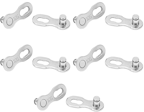 Yechiry Eslabón Perdido para Bicicleta, Eslabón de Cadena de Bicicleta de Liberación Rápida de Acero Reutilizable, 5 Pares de Eslabones de Cadena con Construcción Duradera, Ideal para Cadenas de 6,
