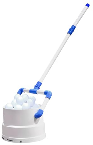 Recogedor de pelotas de tenis superior – 16 x 16 x 96 cm, tubo de recogida de pelotas de tenis, recogedor de almacenamiento ajustable, equipo deportivo portátil para entrenamiento al aire libre y uso