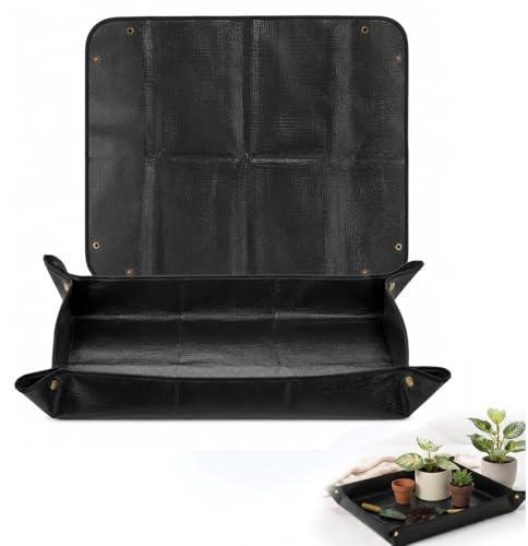 2 Piezas Alfombrilla Jardinería Negro, Estera Plantación Trasplante, Impermeable Y Plegable, para El Trasplante Y Cuidado de Suculentas Plantas, para El Jardín Interior Y El Mantenimiento de Macetas