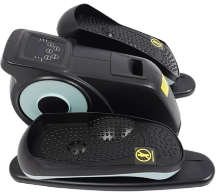 Bärbar Pedal Trainer Med Fjärrkontroll Fotpedaltränare Under Skrivbord Elliptisk TystgåEnde(Blue)