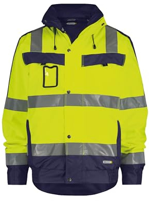 DASSY® Lima Warnschutz Winterjacke - Größe L - NEONGELB/DUNKELBLAU